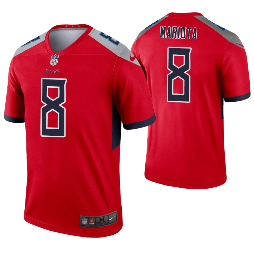 Men Tennessee Titans #8 Mariota red Nike Limited NFL Jerseys